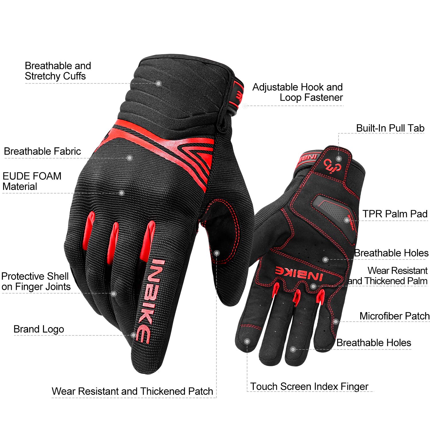Foto 3 pulgar | Guantes De Moto Inbike, Transpirables, Con Pantalla Táctil Tp Para Adultos - Venta Internacional.