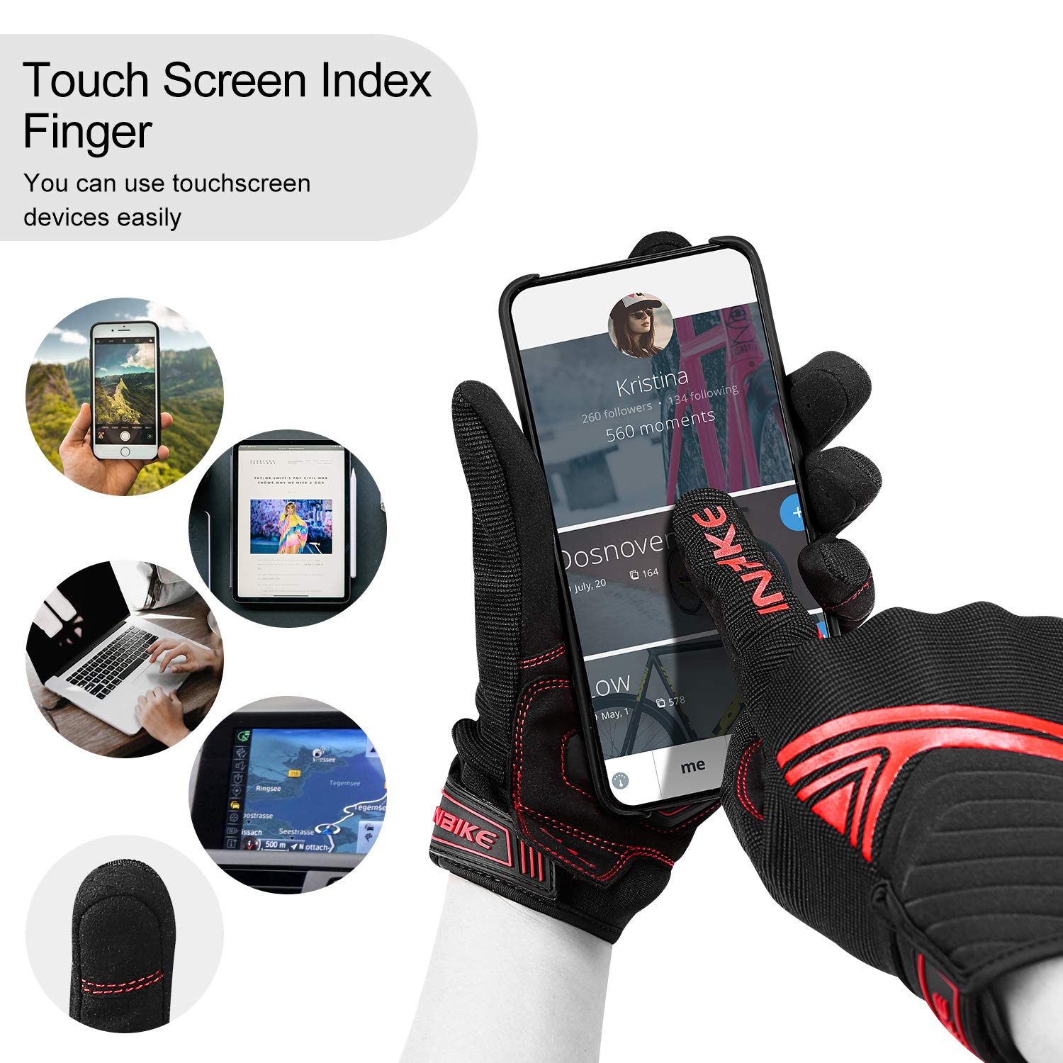 Foto 5 pulgar | Guantes De Moto Inbike, Transpirables, Con Pantalla Táctil Tp Para Adultos - Venta Internacional.