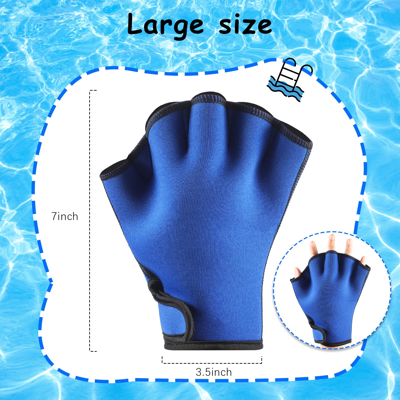 Foto 8 pulgar | Guantes De Natación Skylety Aquatic Para Hombre Y Mujer - Venta Internacional.