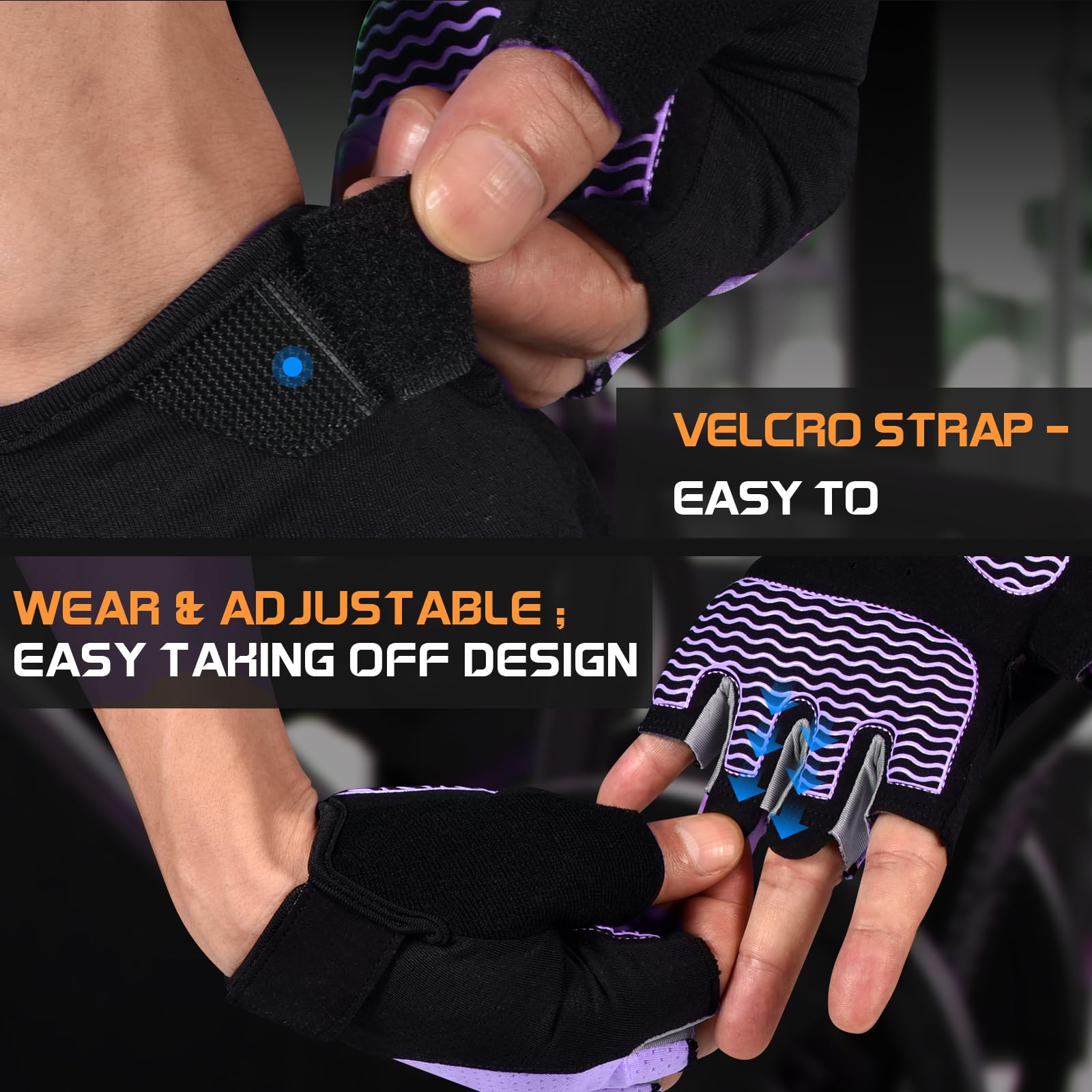 Foto 5 pulgar | Guantes De Gimnasio Sunnex Fingerless Para Mujeres De Levantamiento De Pesas - Venta Internacional.