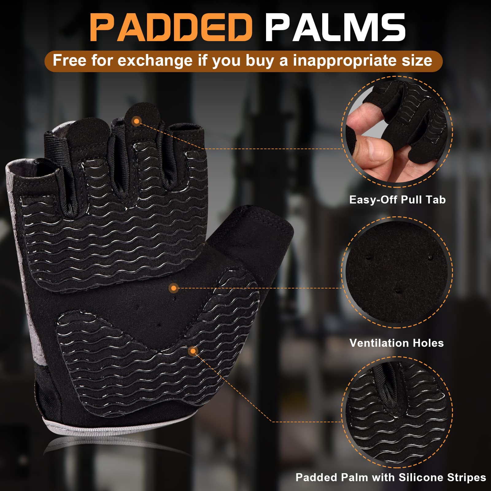 Foto 3 pulgar | Guantes De Gimnasio Sunnex Fingerless Para Mujeres De Levantamiento De Pesas - Venta Internacional.