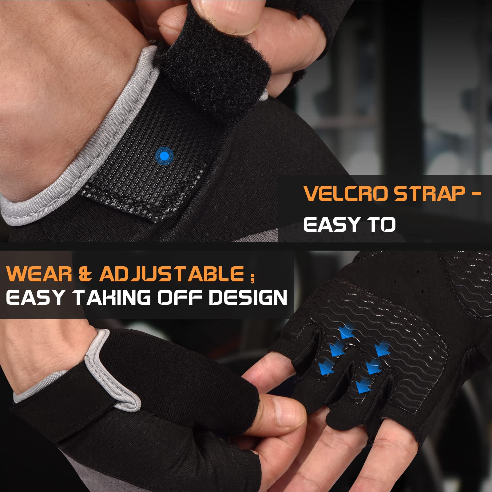 Foto 5 pulgar | Guantes De Gimnasio Sunnex Fingerless Para Mujeres De Levantamiento De Pesas - Venta Internacional.