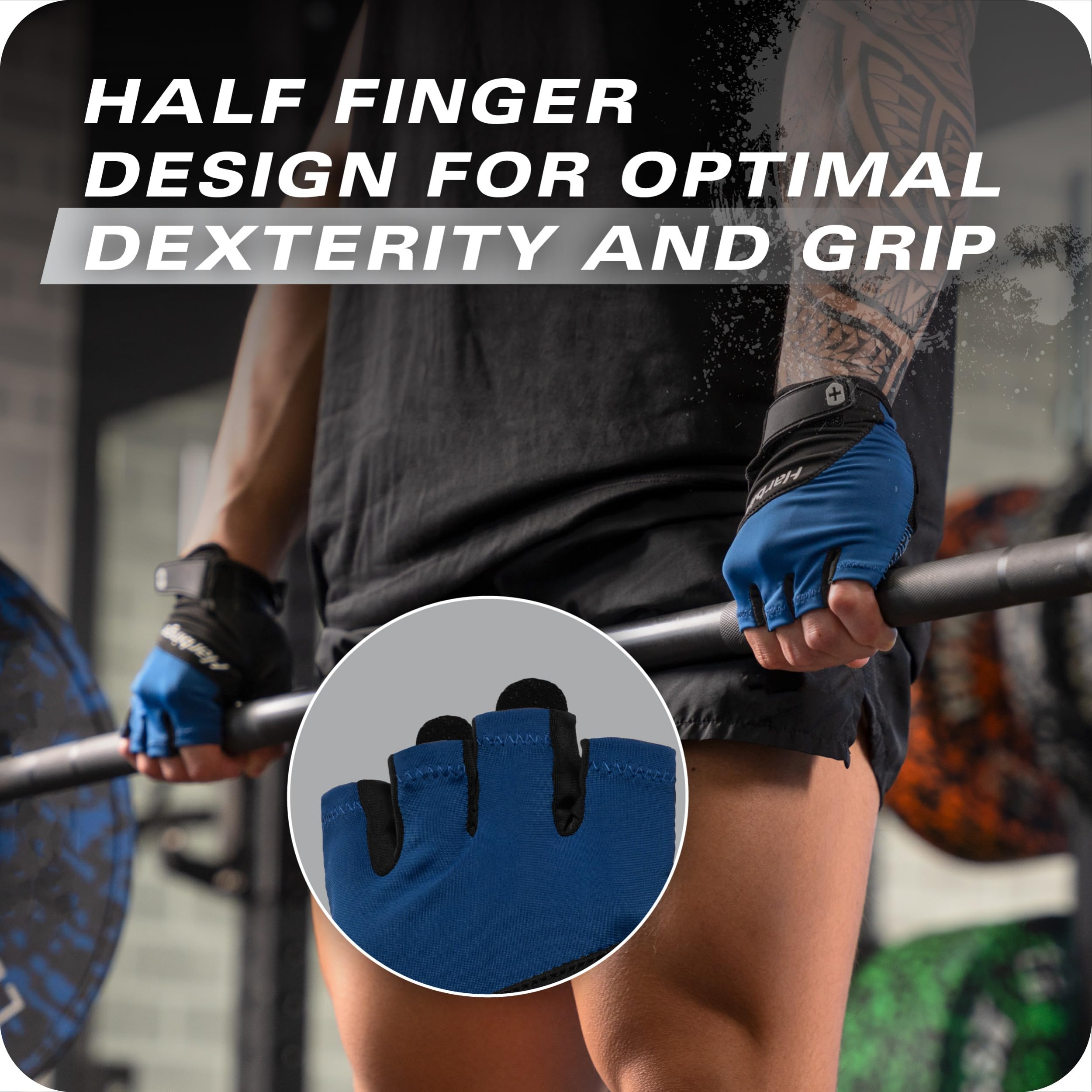 Foto 3 pulgar | Guantes Training Grip Harbinger 3.0 De Cuero Acolchado Duradero - Venta Internacional.