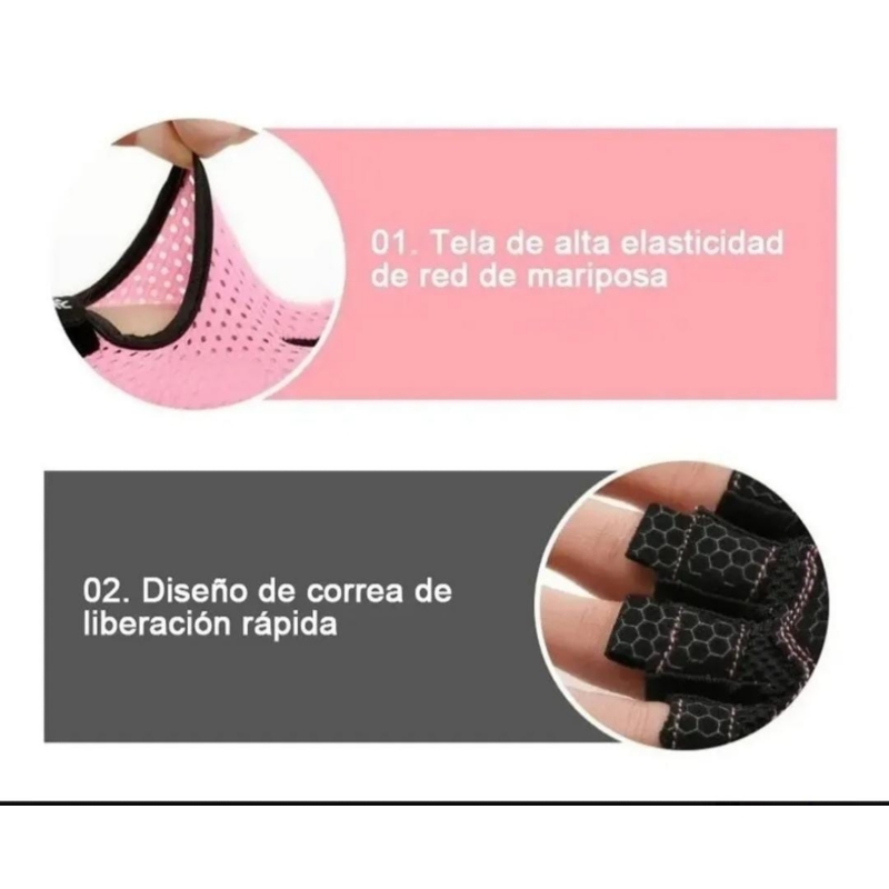 Foto 3 pulgar | Guantes De Entrenamiento Para Gimnasio, Talla S, Color Rosa, Para Mujer Y Hombre - Venta Internacional.