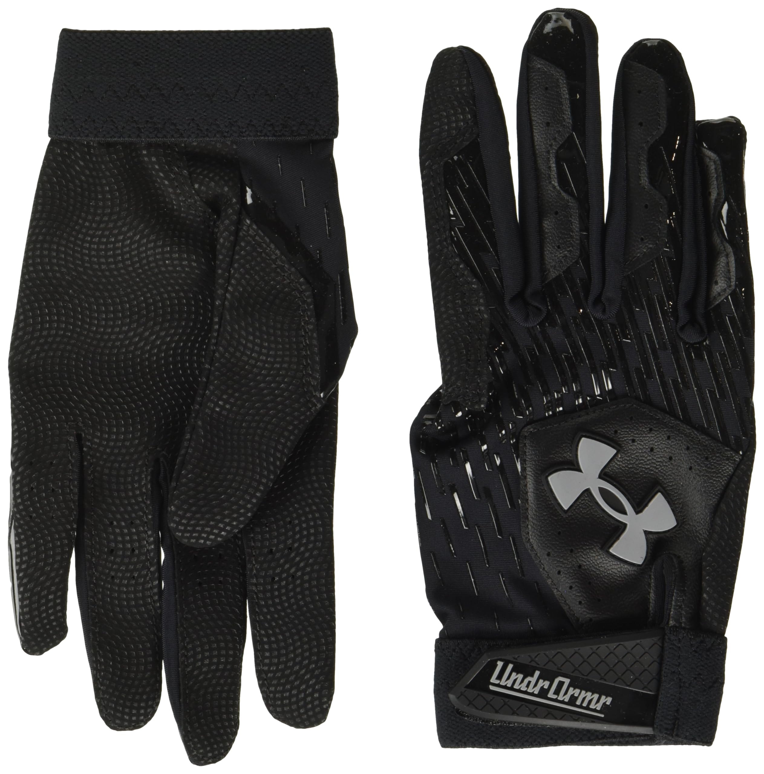 Foto 1 | Guantes De Béisbol Under Armour Para Niños Y Jóvenes, 007, Negro/acero, Tamaño Mediano - Venta Internacional.