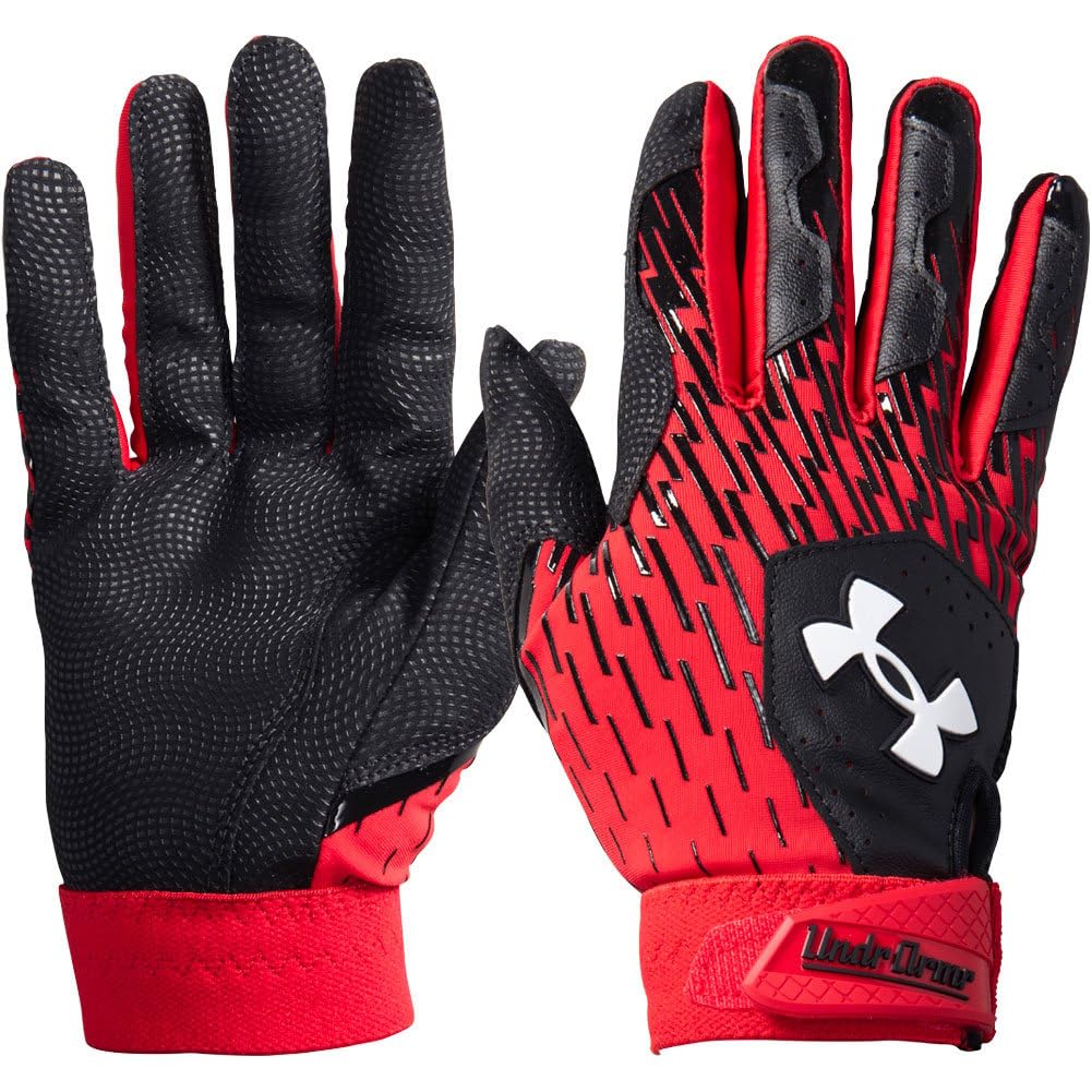 Foto 1 | Guantes De Béisbol Under Armour Clean Up Para Niños Y Jóvenes, Negro/rojo - Venta Internacional.