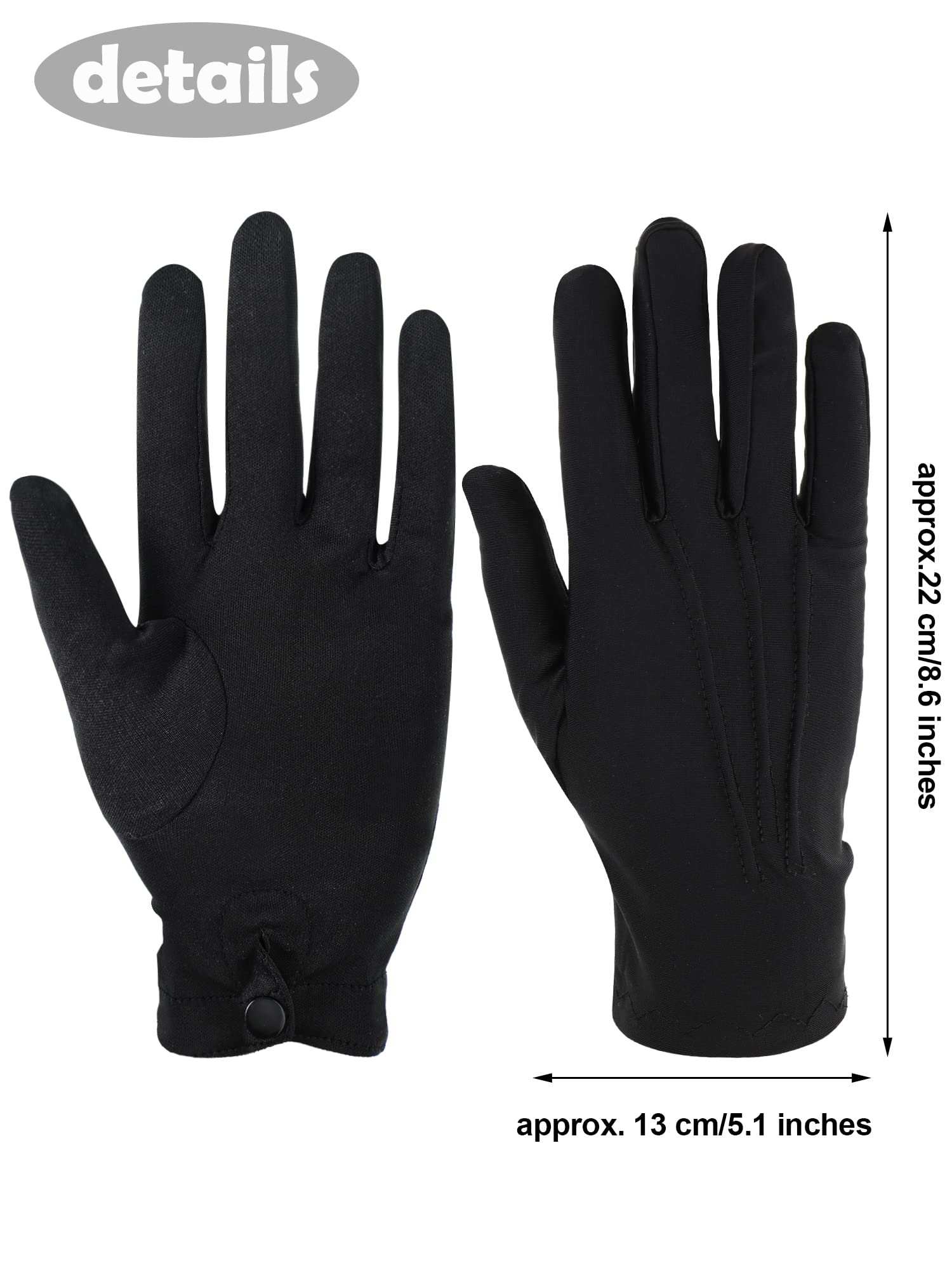 Foto 3 pulgar | Guantes Satinior De Nailon Y Algodón Negros Para Hombre, 6 Pares - Venta Internacional.