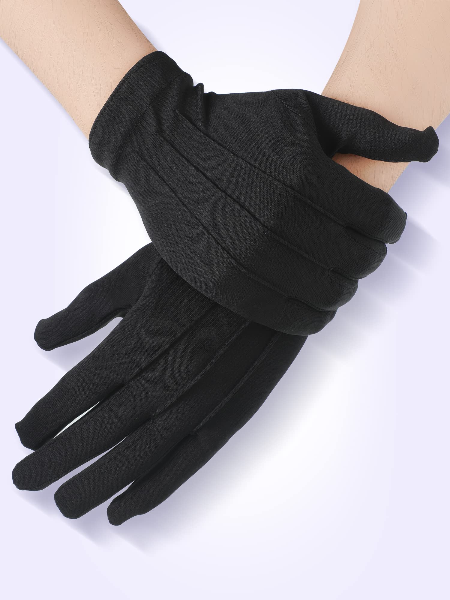Foto 5 | Guantes Satinior De Nailon Y Algodón Negros Para Hombre, 6 Pares - Venta Internacional.