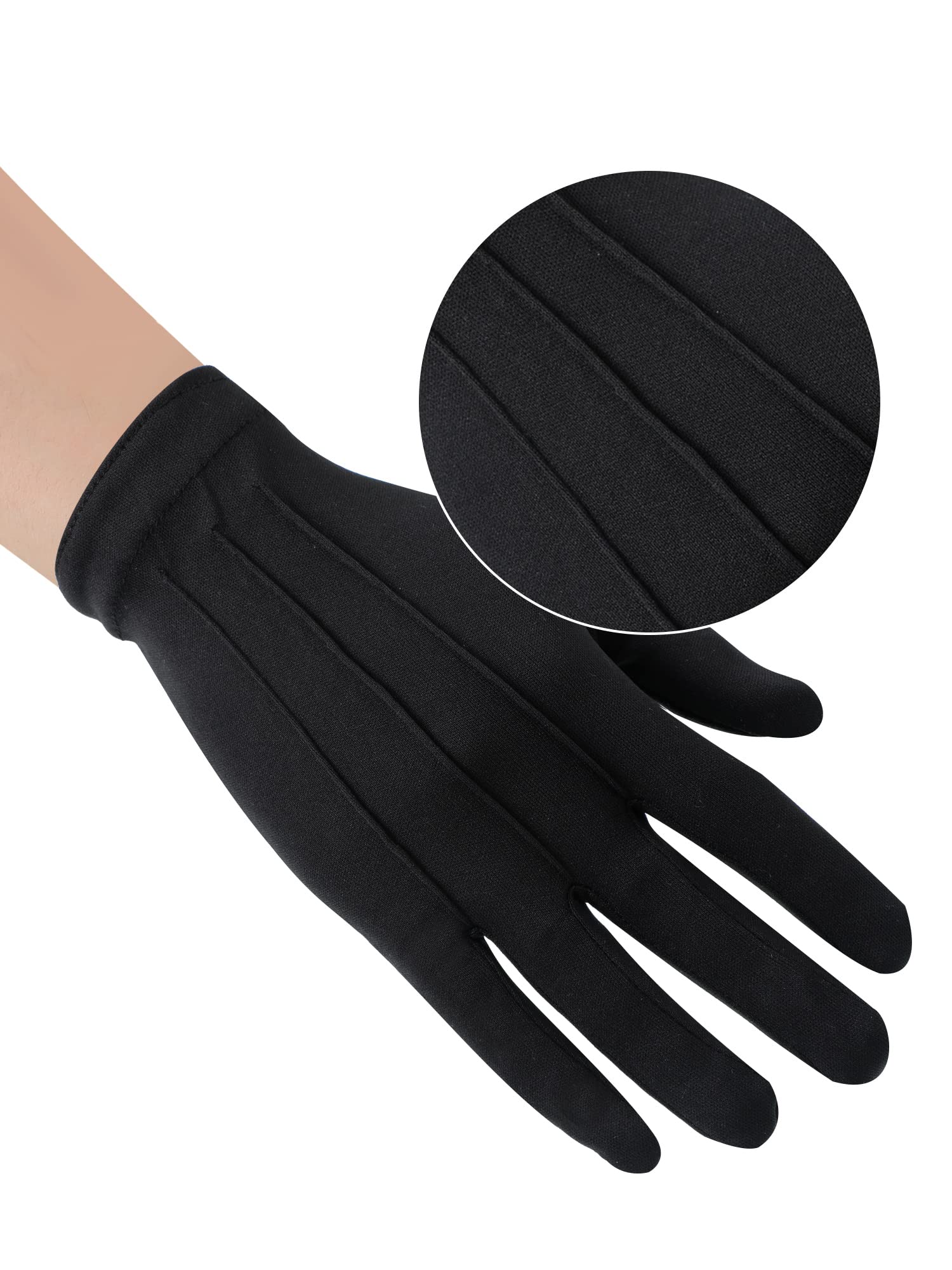 Foto 6 | Guantes Satinior De Nailon Y Algodón Negros Para Hombre, 6 Pares - Venta Internacional.