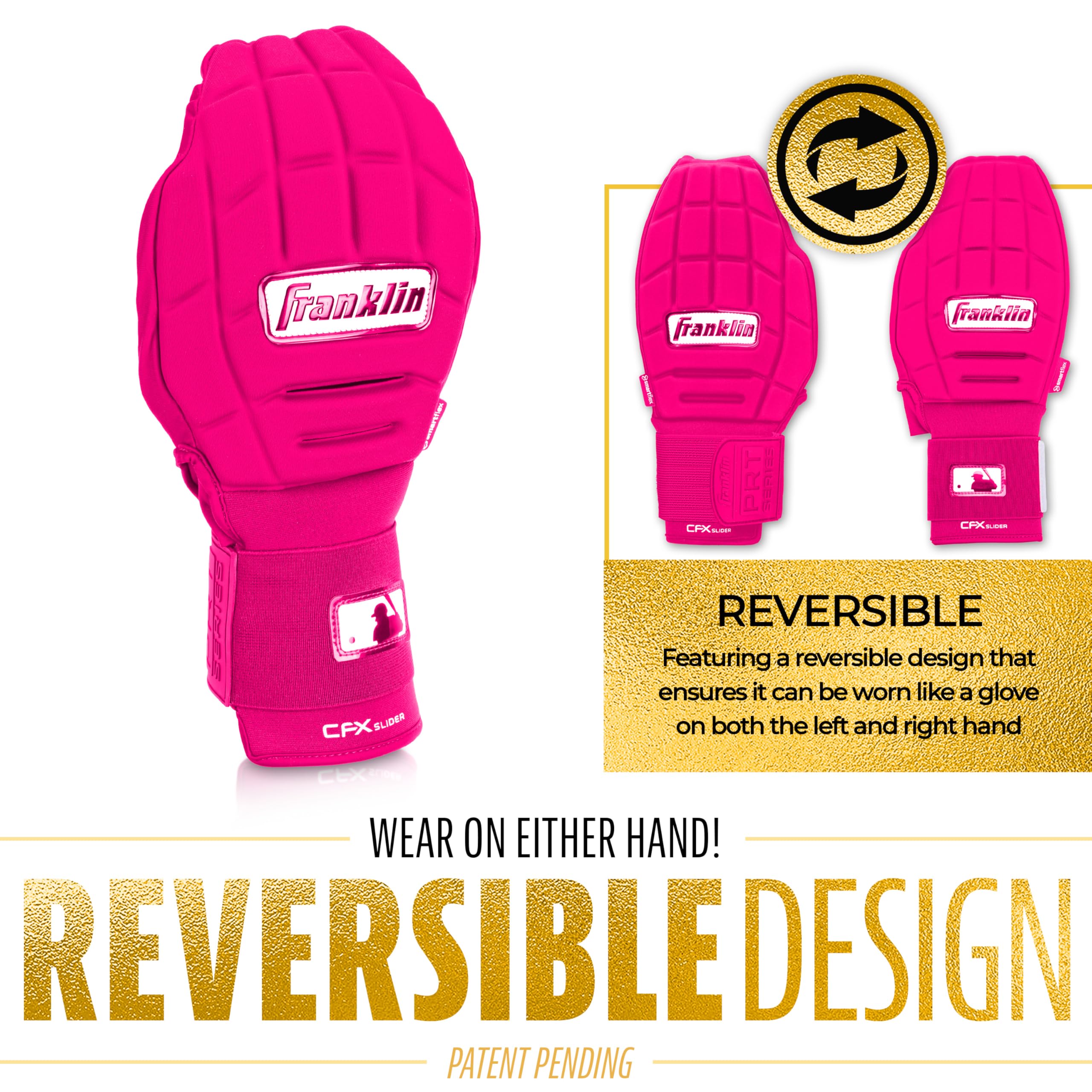 Foto 5 pulgar | Manopla Deslizante Franklin Sports Cfx Prt Para Adultos, Color Rosa - Venta Internacional.