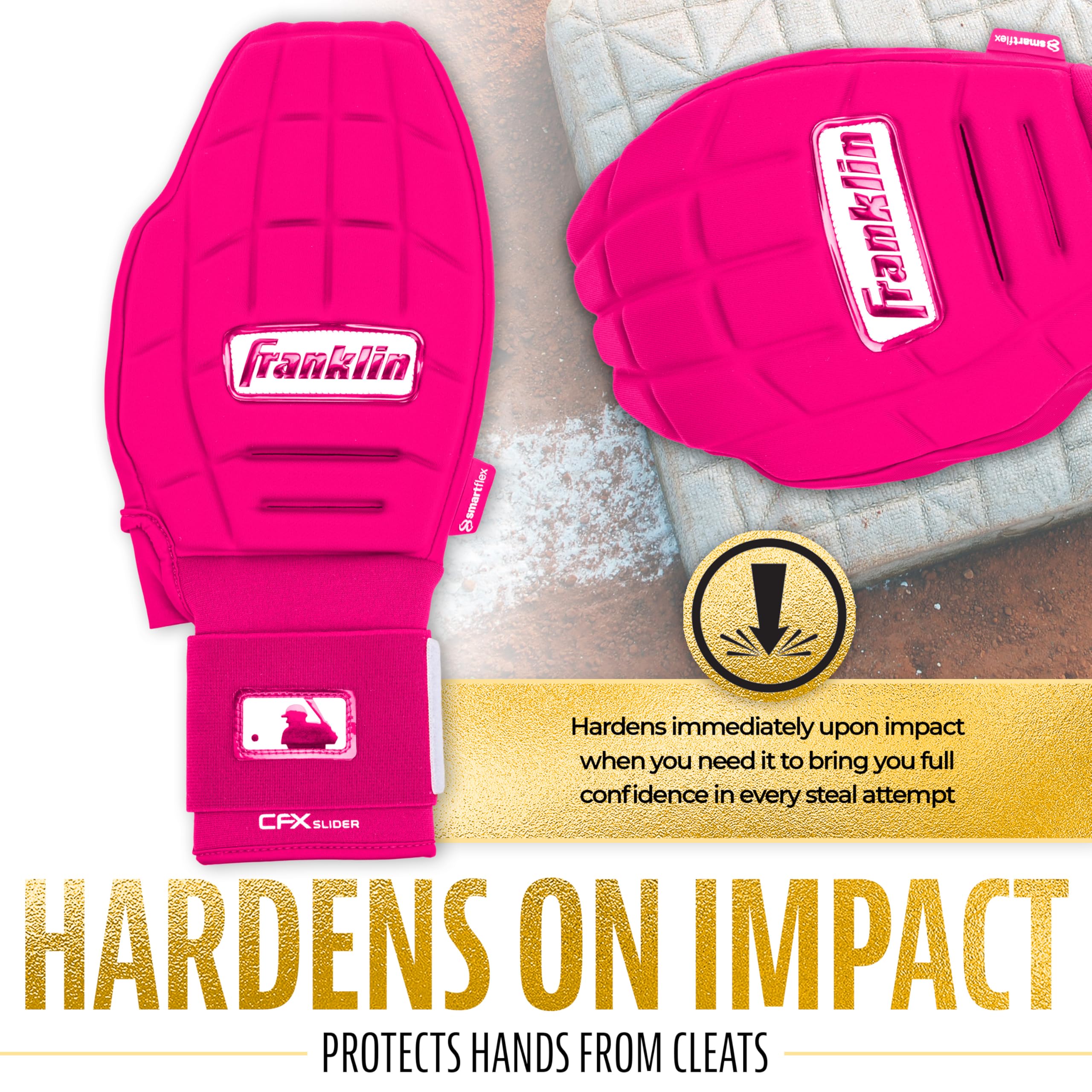 Foto 7 pulgar | Manopla Deslizante Franklin Sports Cfx Prt Para Adultos, Color Rosa - Venta Internacional.
