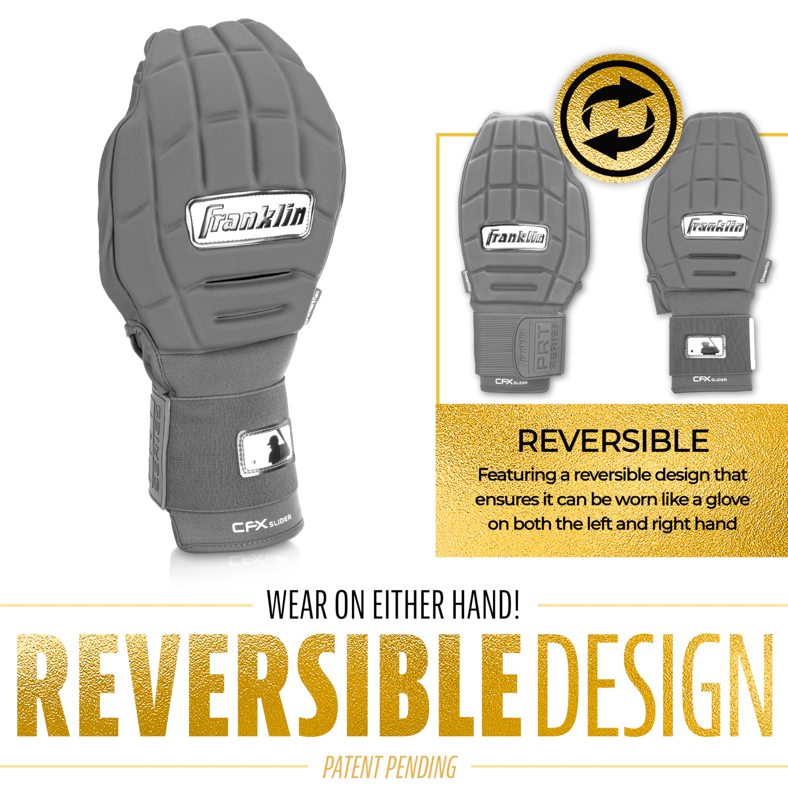 Foto 5 pulgar | Manopla Deslizante Franklin Sports Cfx Prt De Béisbol Para Adultos, Gris - Venta Internacional.