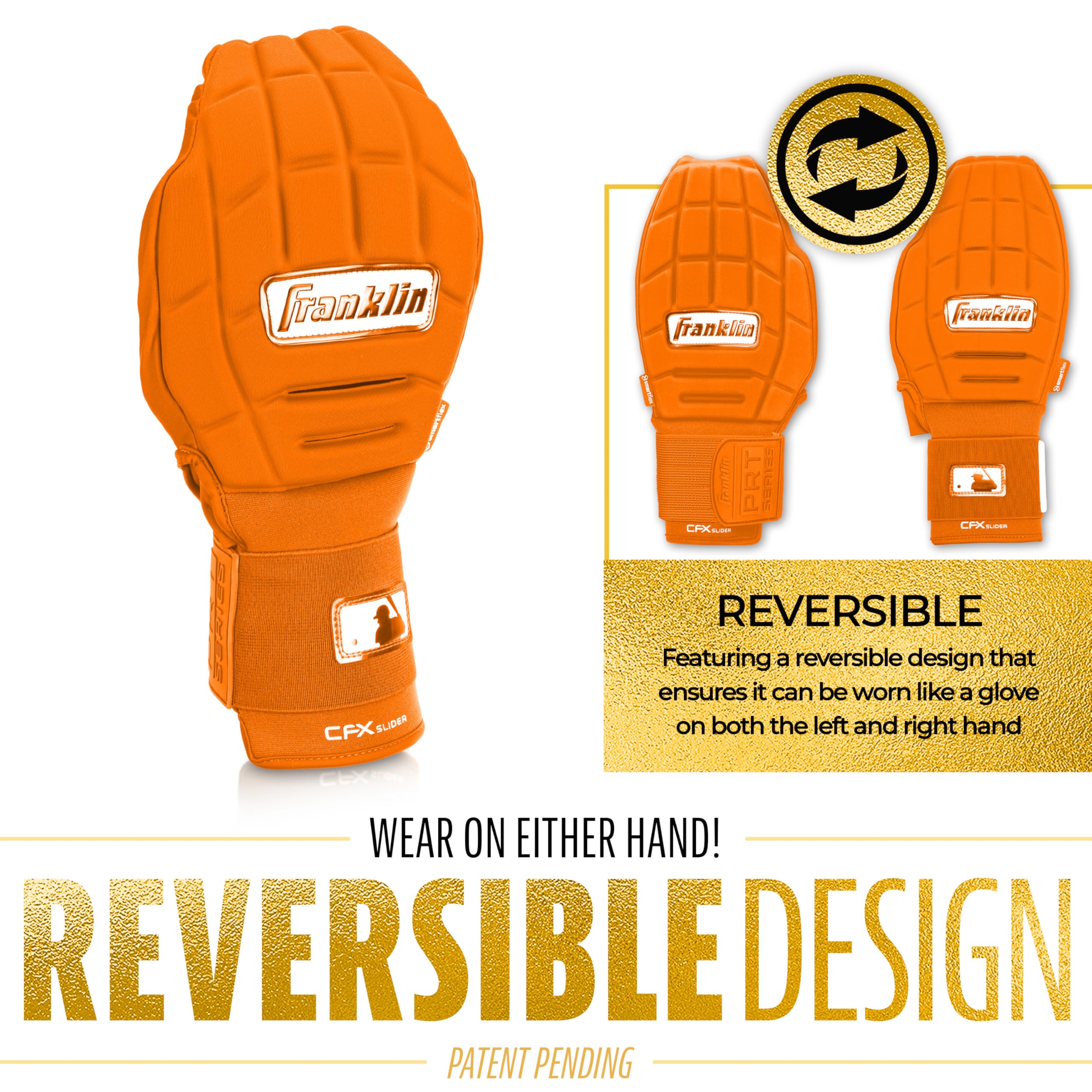 Foto 4 | Manopla Deslizante Franklin Sports Cfx Prt De Béisbol Para Adultos, Naranja - Venta Internacional.