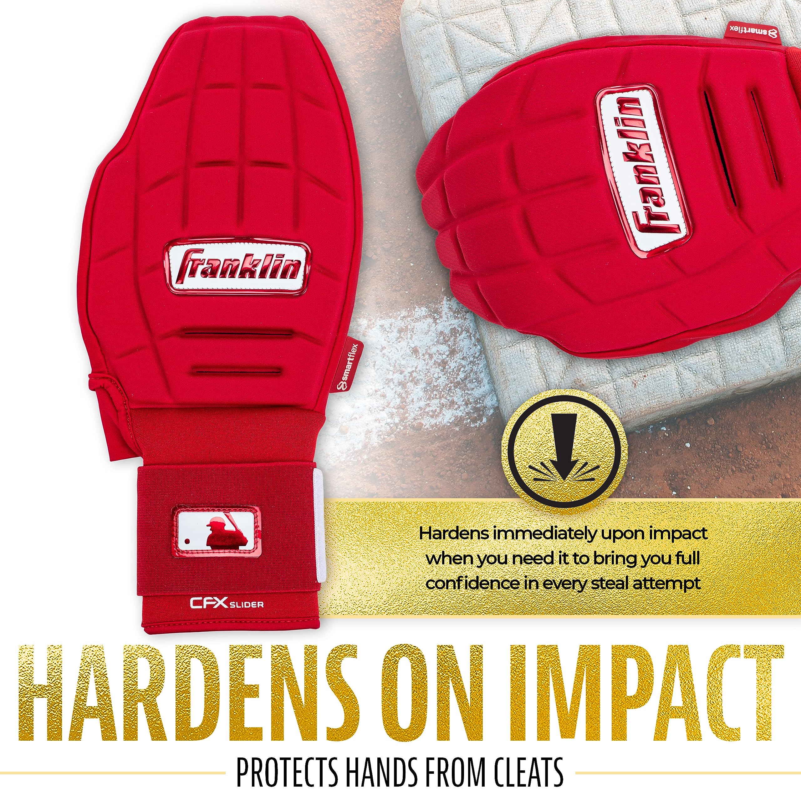 Foto 8 pulgar | Manopla Deslizante Franklin Sports Cfx Prt De Béisbol Para Adultos, Color Rojo - Venta Internacional.