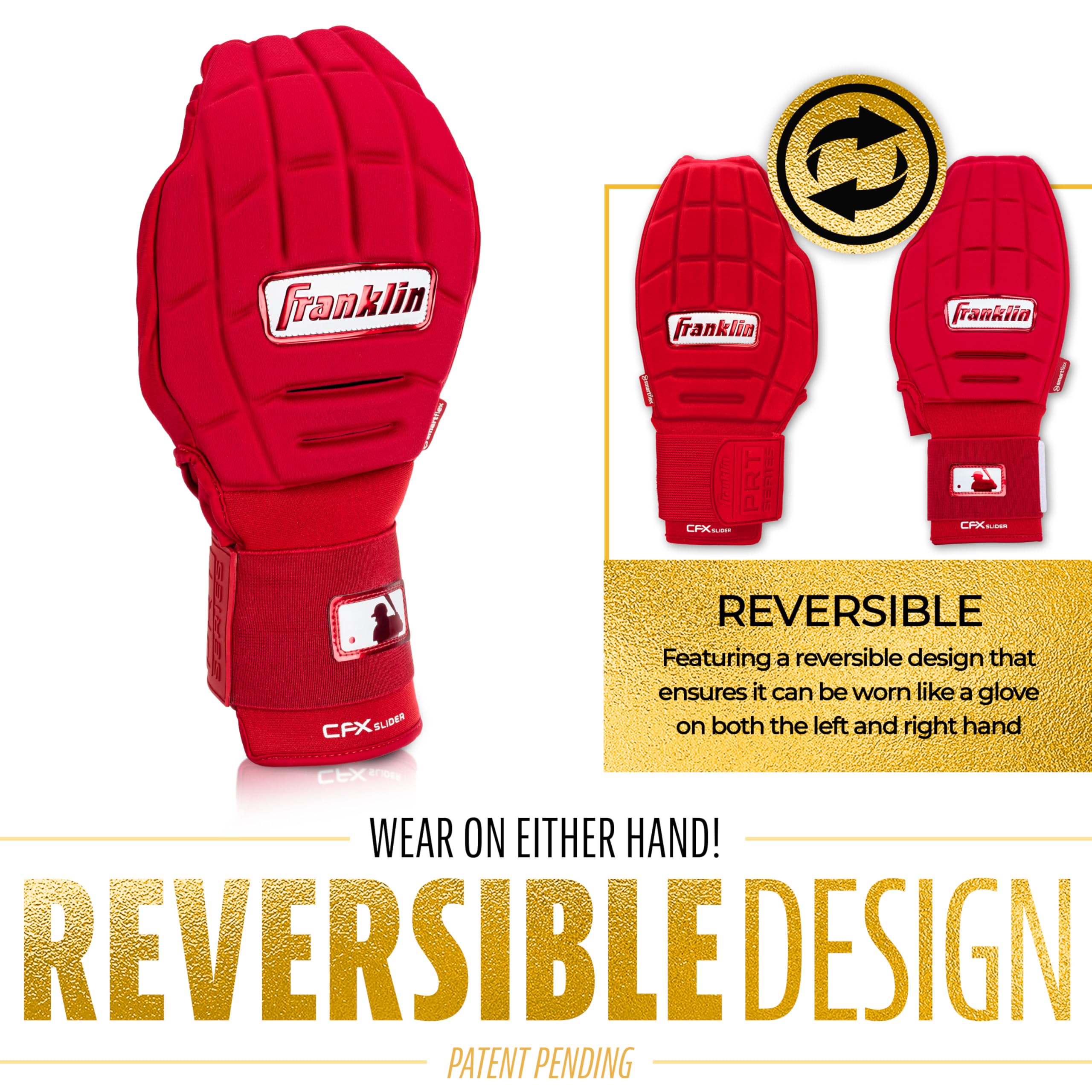 Foto 6 pulgar | Manopla Deslizante Franklin Sports Cfx Prt Para Béisbol Y Sóftbol, Color Rojo - Venta Internacional.