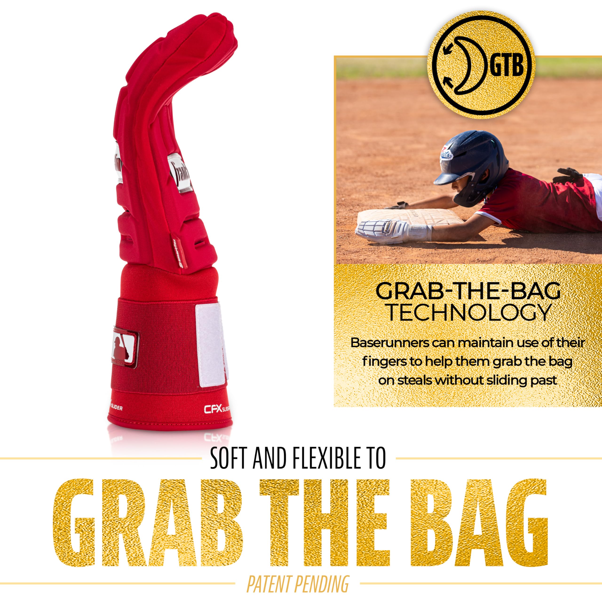 Foto 7 pulgar | Manopla Deslizante Franklin Sports Cfx Prt Para Béisbol Y Sóftbol, Color Rojo - Venta Internacional.