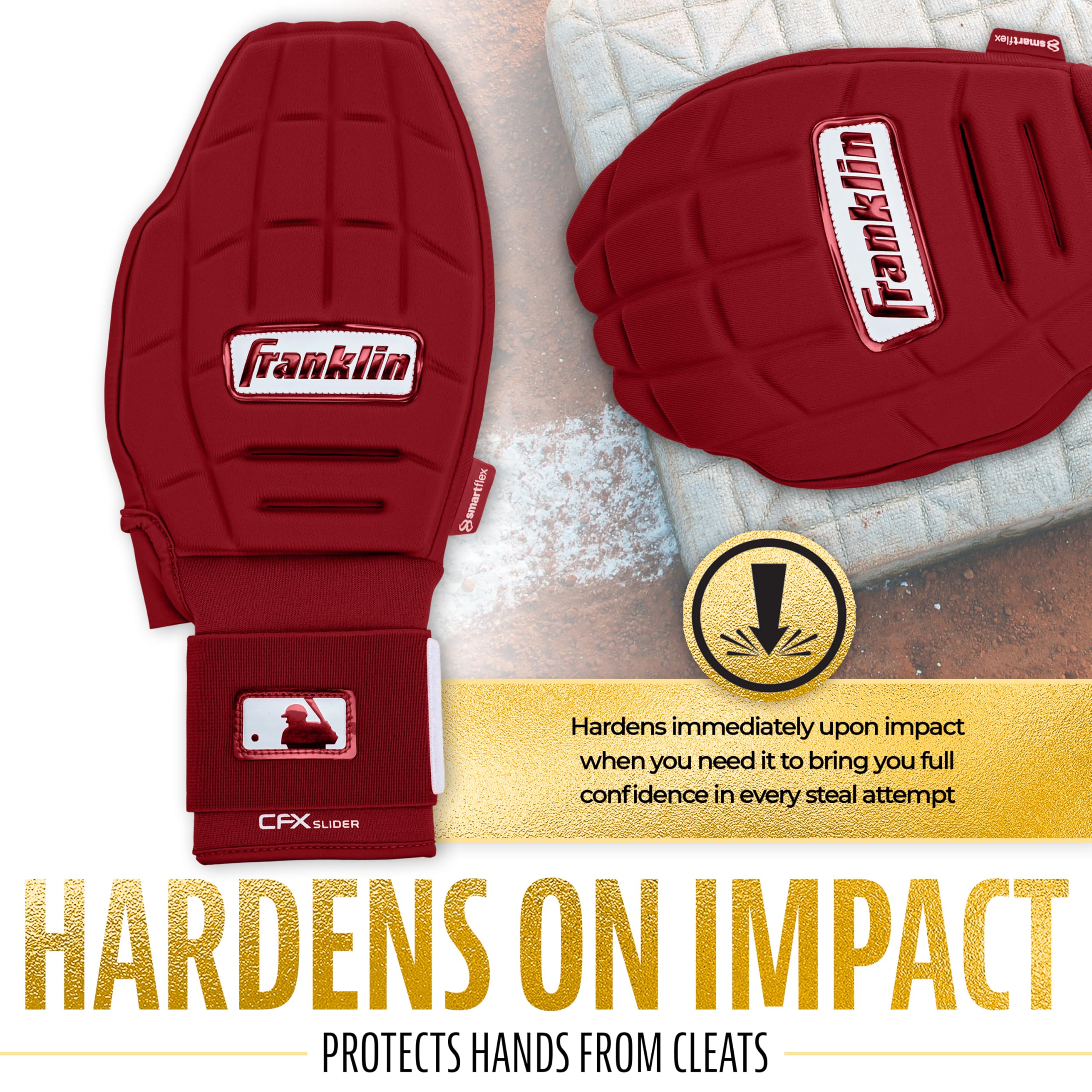 Foto 7 pulgar | Manopla Deslizante Franklin Sports Cfx Prt Para Adultos, Color Burdeos - Venta Internacional.