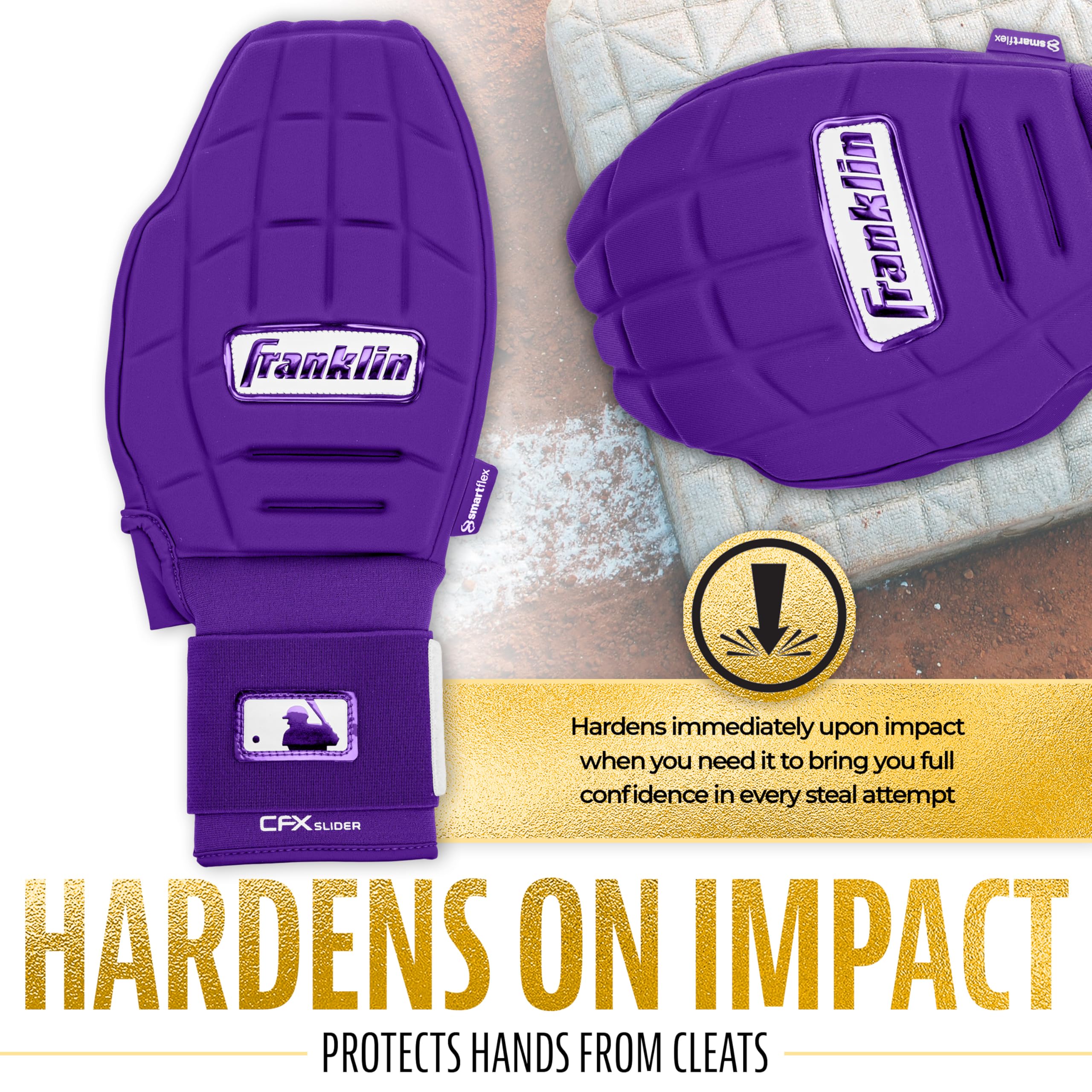 Foto 7 | Manopla Deslizante Franklin Sports Cfx Prt Para Adultos, Color Morado - Venta Internacional.