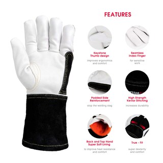 Foto 3 | Guantes De Soldadura Yeswelder Premium Goatskin Tig True-fit-xl - Venta Internacional.