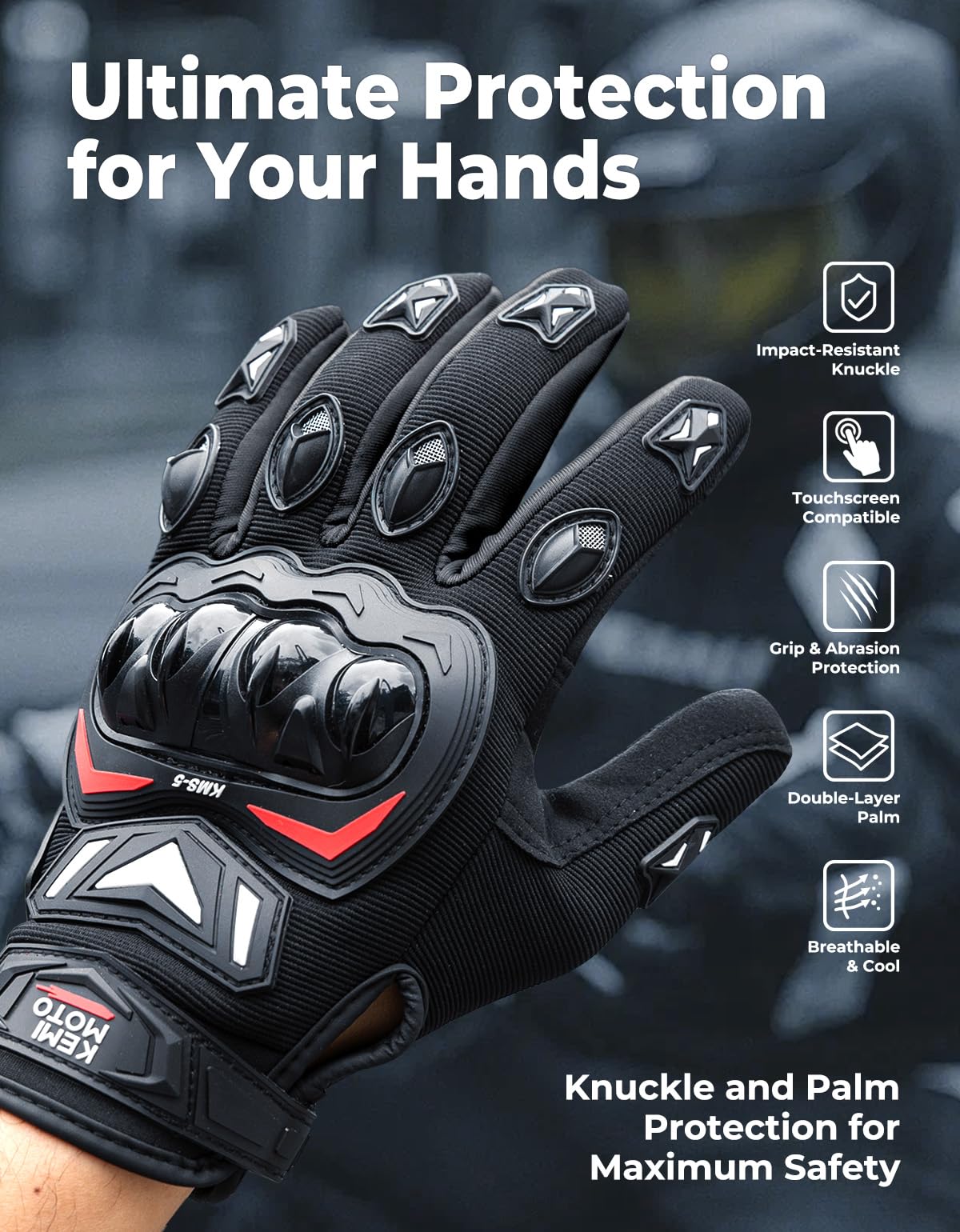 Foto 3 pulgar | Guantes De Moto Kemimoto Con Pantalla Táctil Para Hombre Y Mujer - Venta Internacional.