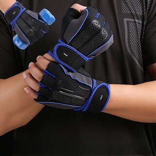 Foto 2 | Guantes Tacticos Pesas Crossfit Gimnasio Talla M Lab.g Azul