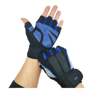 Foto 4 | Guantes Tacticos Pesas Crossfit Gimnasio Talla M Lab.g Azul