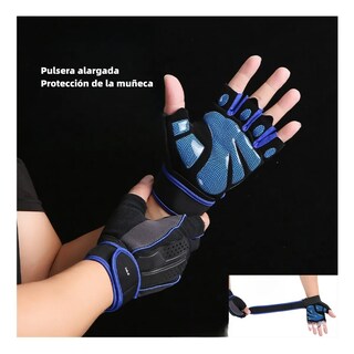 Foto 5 | Guantes Tacticos Pesas Crossfit Gimnasio Talla M Lab.g Azul