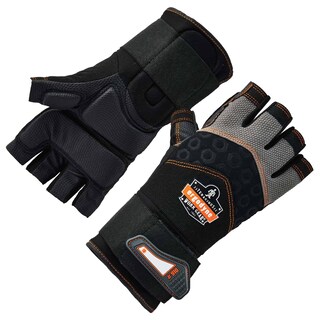 Foto 1 | Guantes Ergodyne Half-finger Impact Con Soporte Para Muñeca Xl, Color Negro - Venta Internacional.