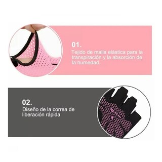 Foto 2 | Guantes Gym Tacticos Pesas Crossfit Gimnasio Mujer M Lab.g Rosa