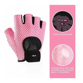 Foto 4 | Guantes Gym Tacticos Pesas Crossfit Gimnasio Mujer M Lab.g Rosa