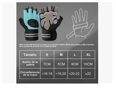 Foto 3 | Guantes Para Gym Xtellar Pesas Deportivos Muñequeras Mujer Y Hombre