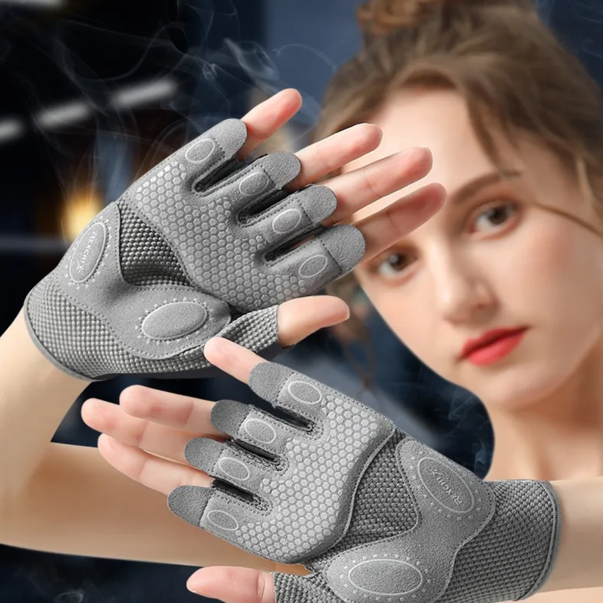 Foto 3 pulgar | Guantes Gym Tacticos Pesas Crossfit Gimnasio Negro Gris