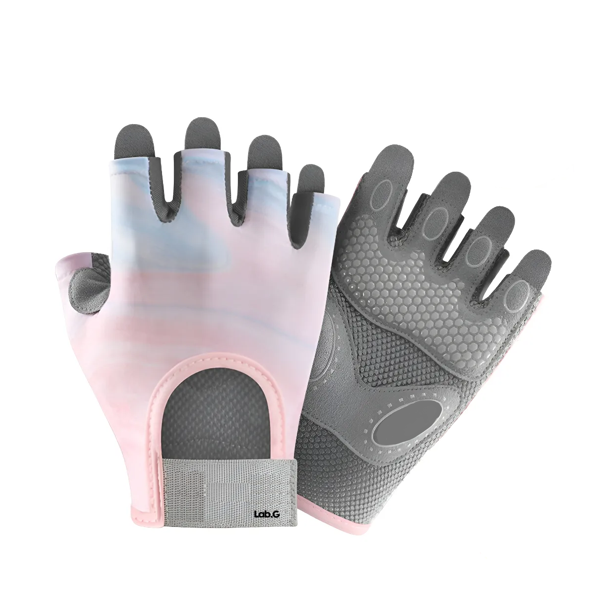 Foto 2 pulgar | Guantes Gym Tacticos Pesas Crossfit Gimnasio Gris Fluido M Lab.g Rosa