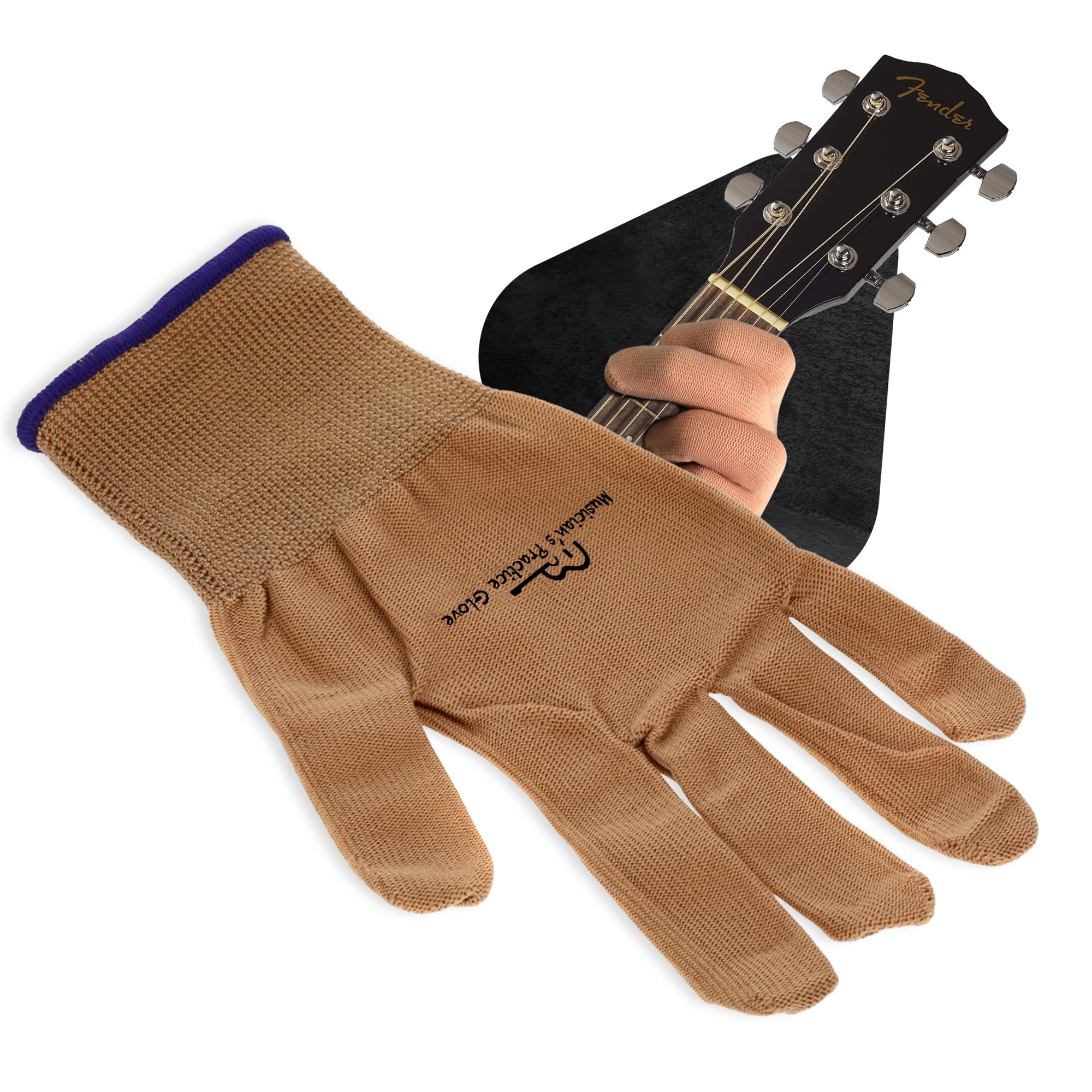 Foto 2 pulgar | Guante De Práctica Para Músicos Con Problemas Para Dedos Y Manos  Color Beige  Tamaño Mediano - Venta Internacional.