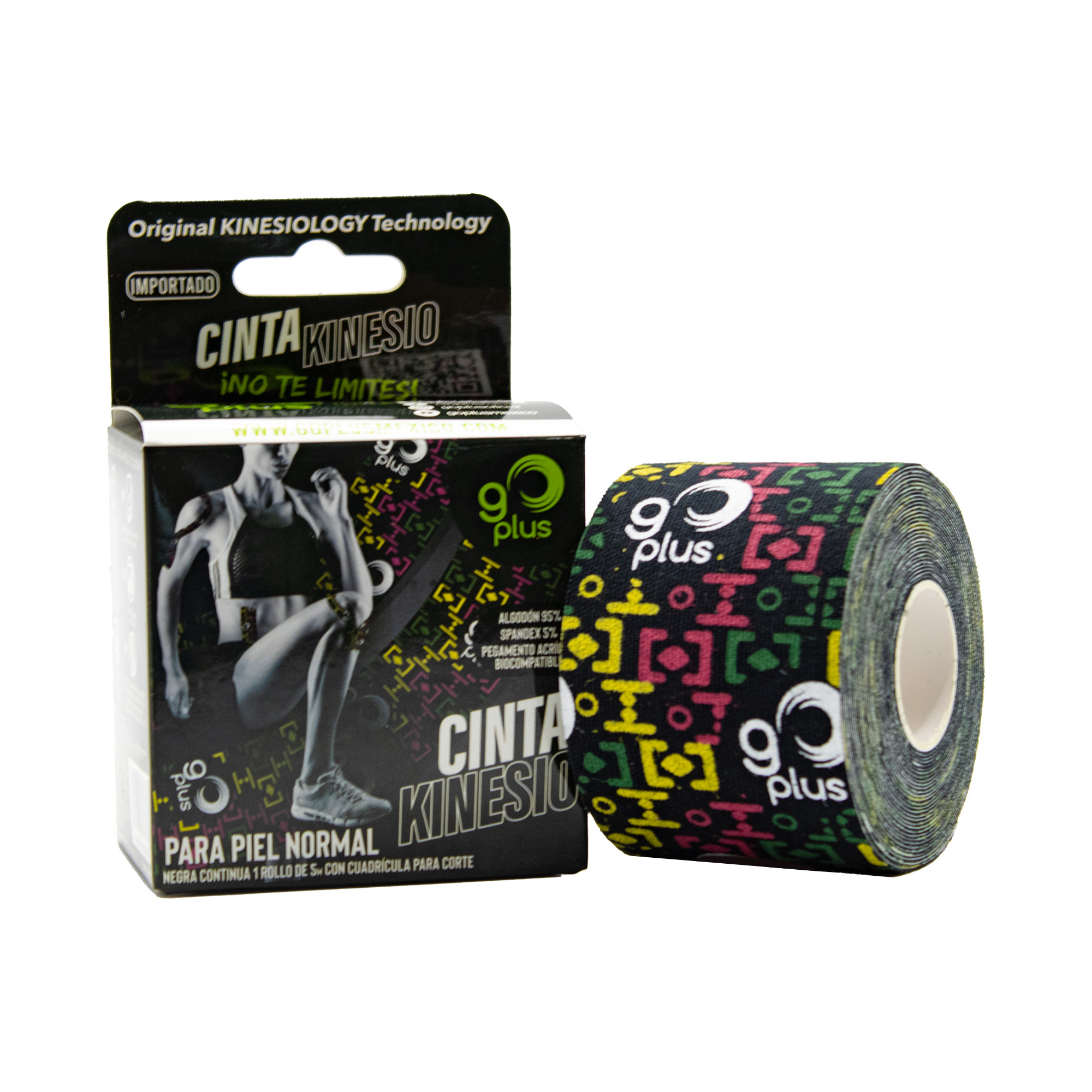 Foto 1 | Dos Cintas Kinesiológicas color Negro 5 m Go Plus