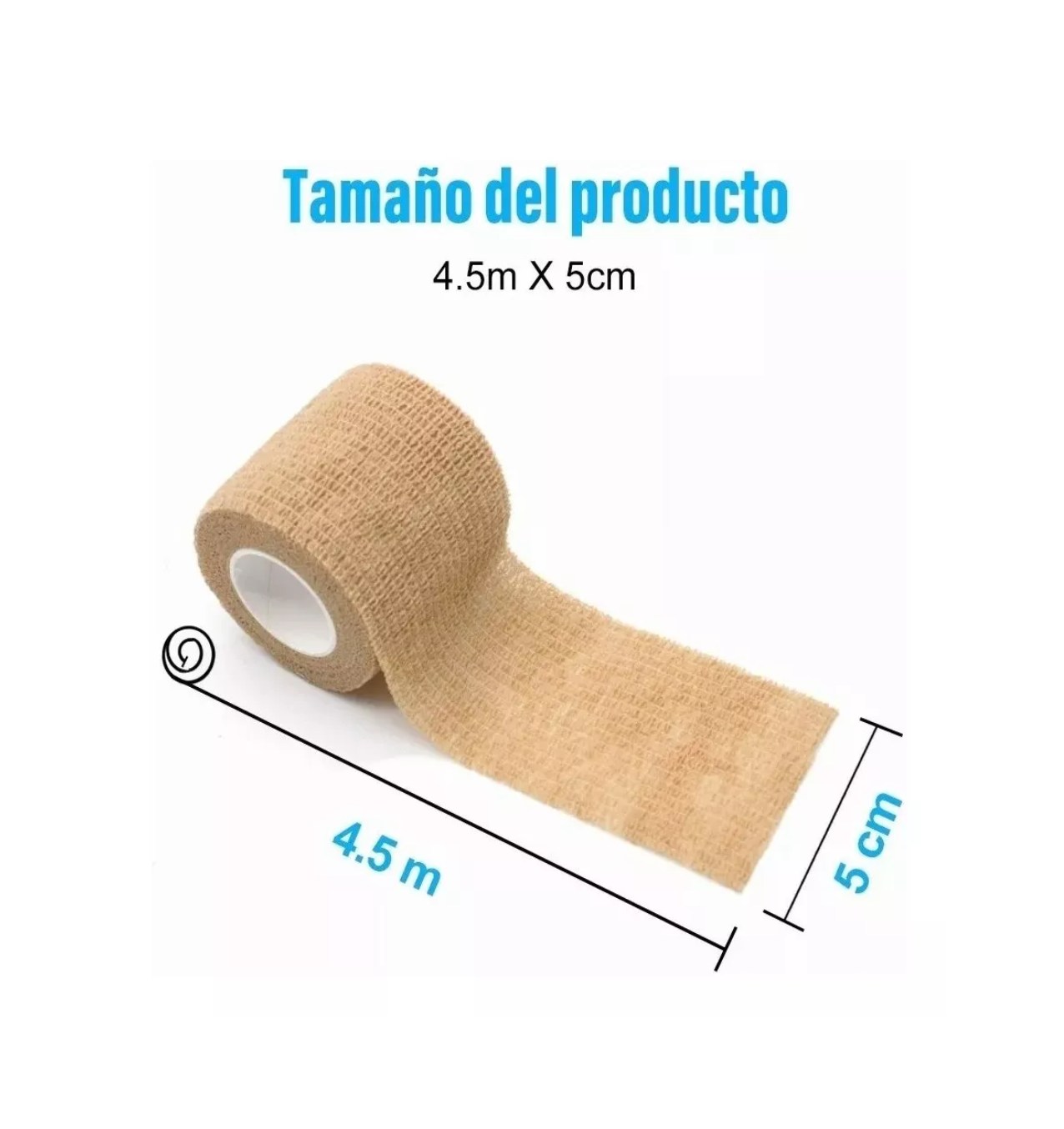 Foto 2 | Cinta Venda Elástica Cohesiva Autoadherible de 5cm X 4.5m Beige