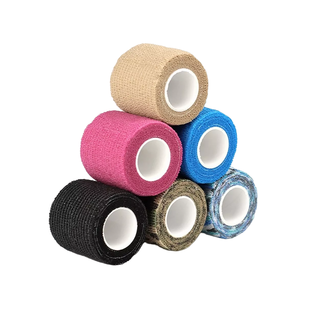 Foto 2 pulgar | Cinta Venda Elástica Cohesiva Autoadherible Belug Multicolores 4.5 m x 5 cm 6 Piezas