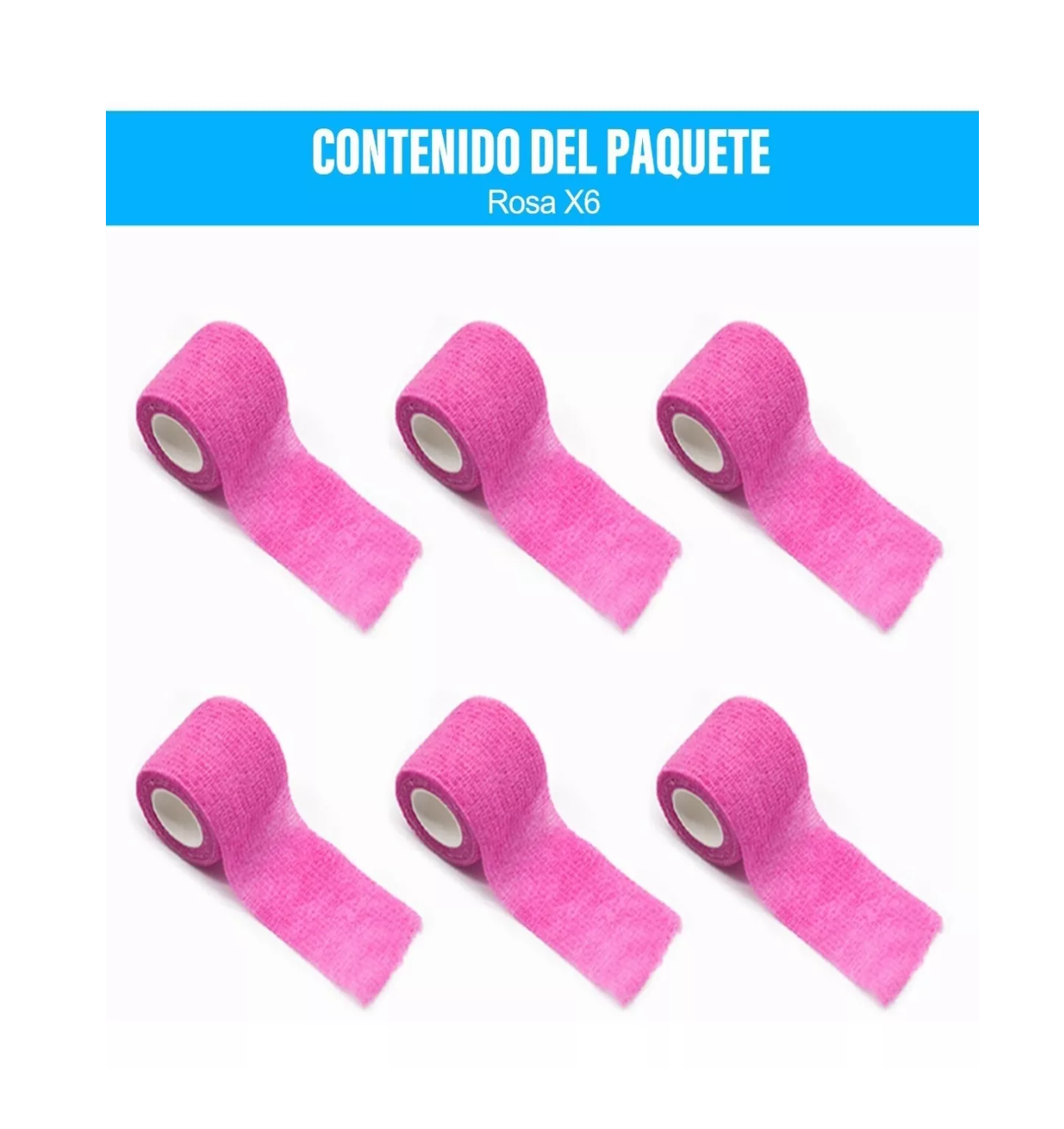 Foto 2 | Vendas Elásticas Belug Rosas 6 Piezas