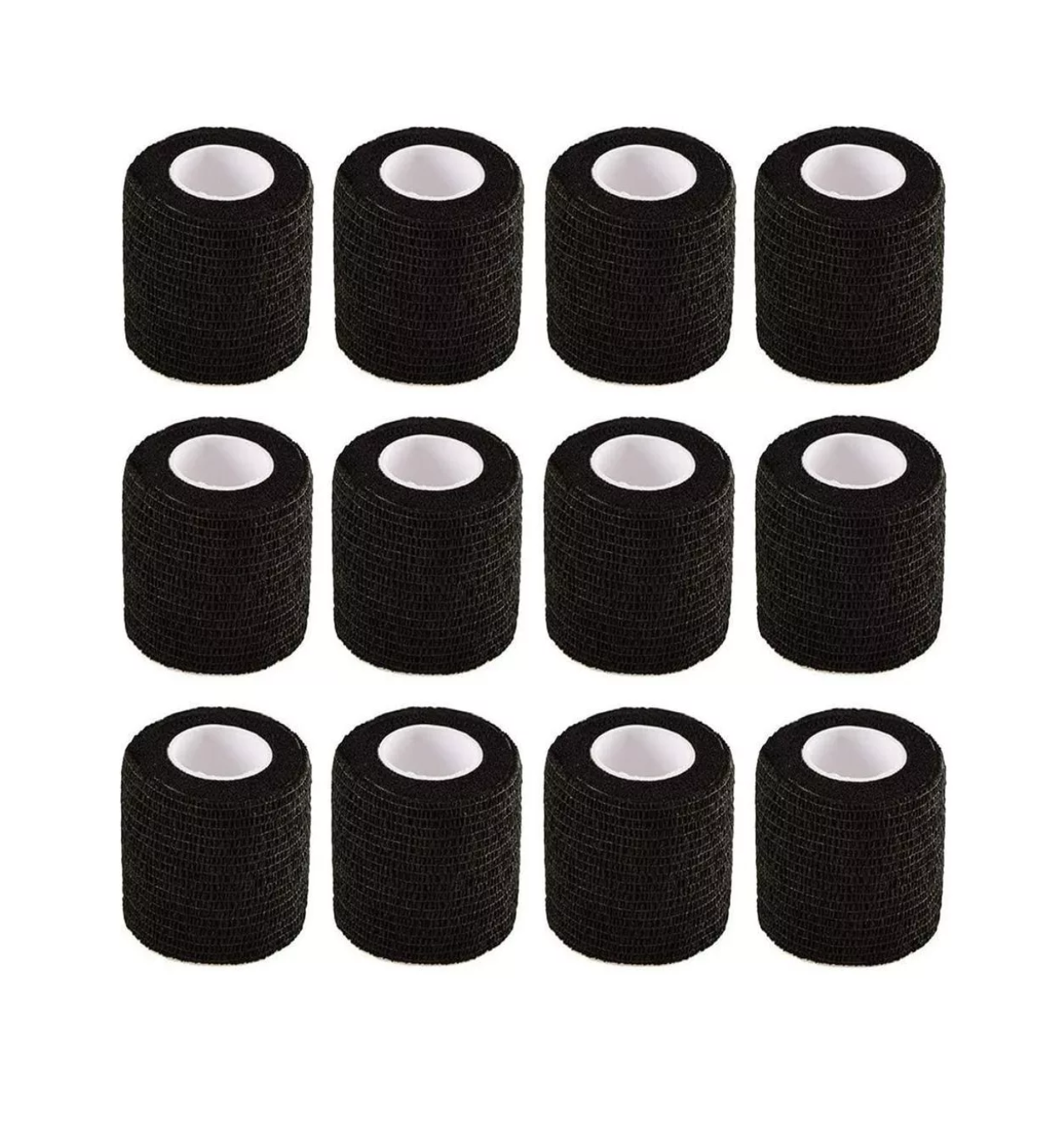 Foto 2 pulgar | Venda Elástica Cohesiva Autoadherible De 5 Cm X 4.5 M, 12 Pzs Negro