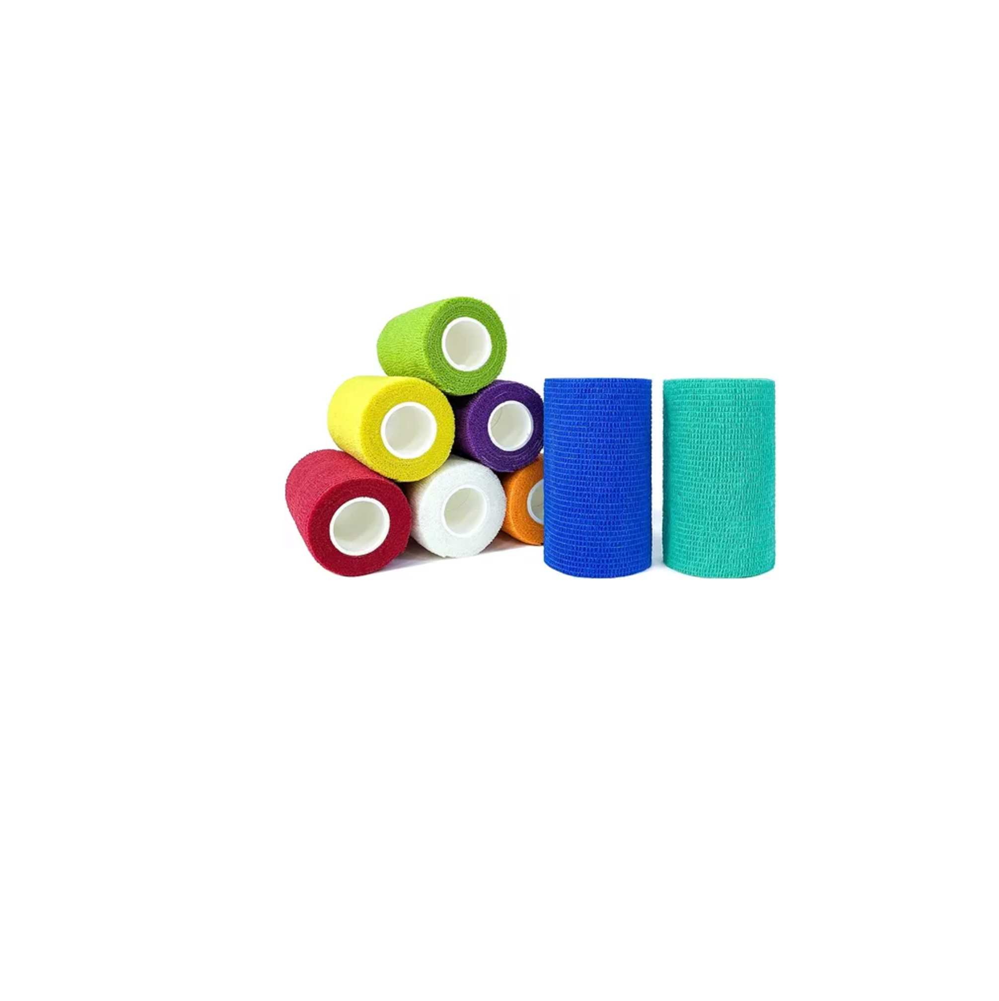Venda Elástica Cohesiva Autoadherible Belug Multicolores de 10 cm x 4.5 m 8 Piezas