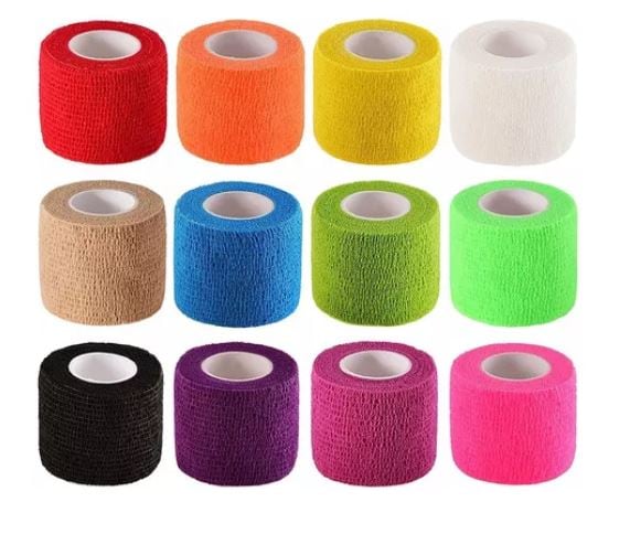 Venda Elástica Cohesiva Autoadherible De 5 Mx4.5 Cm, 12 Pzs Multicolor $503
