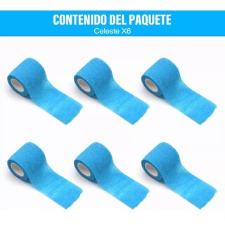 Foto 2 | Vendaje Deportivo Autoadhesivo 6 Roll, 5cm X 4.5m Eo Safe Imports Esi-15414 Azul