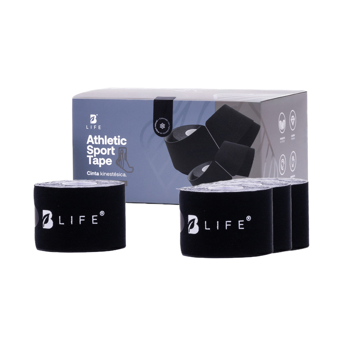 Foto 1 | Cinta Kinesiológica Pre-cortada Paquete Con 4 Rollos. Vendaje De Apoyo. Sport Tape B Life.