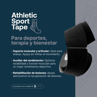Foto 4 | Cinta Kinesiológica Pre-cortada Paquete Con 4 Rollos. Vendaje De Apoyo. Sport Tape B Life.