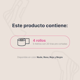 Foto 5 | Cinta Kinesiológica Pre-cortada Paquete Con 4 Rollos. Vendaje De Apoyo. Sport Tape B Life.