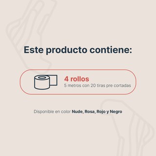 Foto 5 | Cinta Kinesiológica Pre-cortada Paquete Con 4 Rollos. Vendaje De Apoyo. Sport Tape B Life.