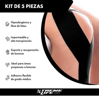 Foto 2 | Cinta Kinesiológica 5 Piezas Autoadherible Neuromuscular