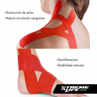 Foto 7 | Cinta Kinesiológica 5 Piezas Autoadherible Neuromuscular