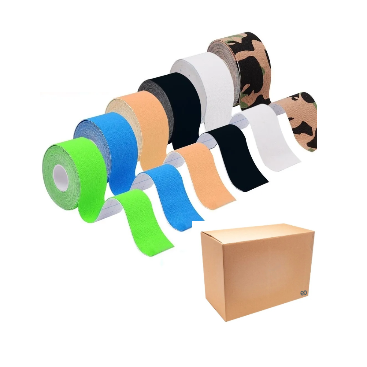 Foto 1 | Cinta Kinesiológicas Vendaje Neuromuscular 6pcs Con Tijeras Eo Safe Imports Esi-19010 Multicolor