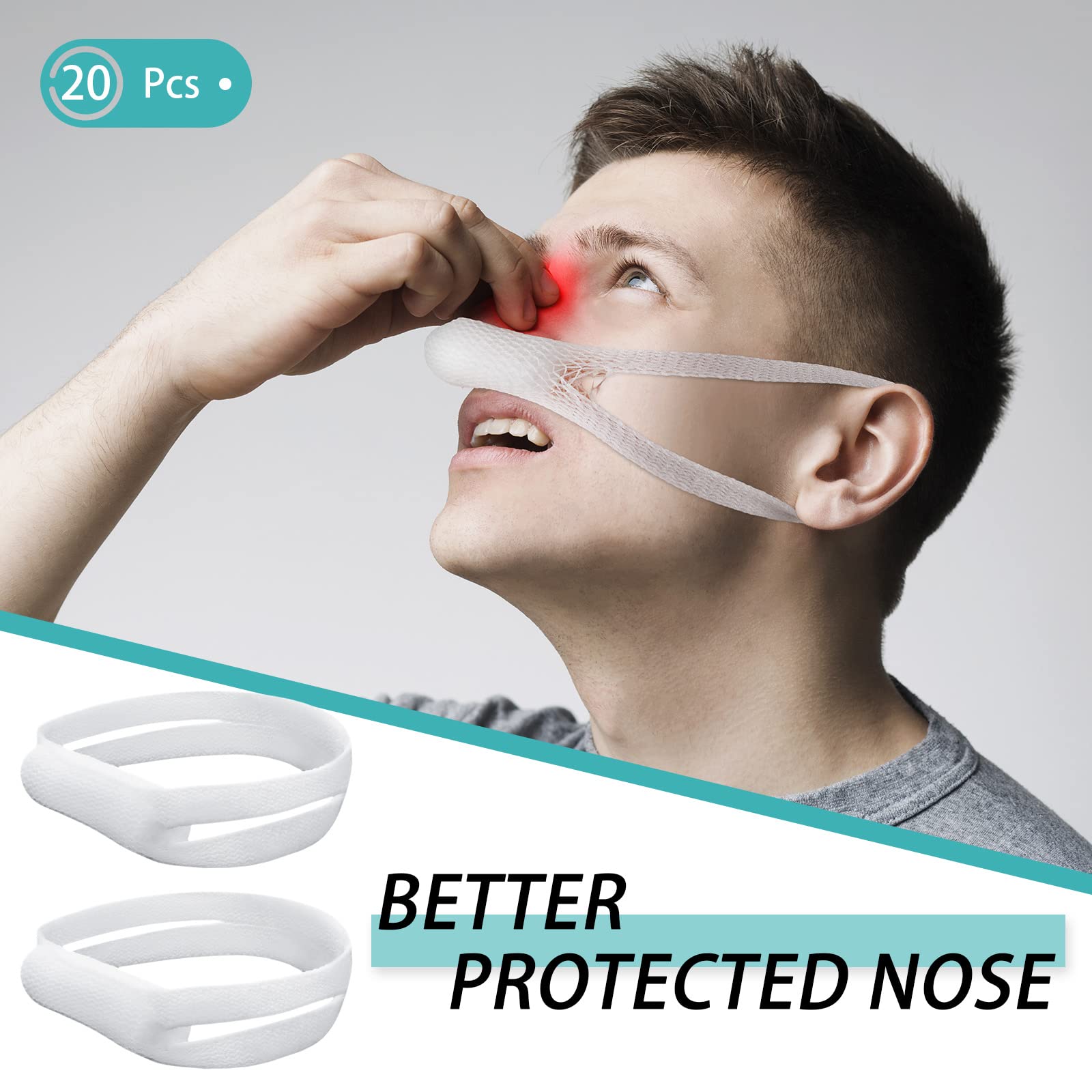 Foto 2 | Vendaje Nasal Elástico Para Rótulas Con Alta Absorción (20 Unidades) - Venta Internacional.